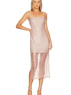 Astr Jewel Dress in Nude